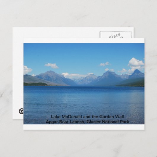マクドナルド湖/アッガー・ボート発射はがき ポストカード (正面/裏面)
