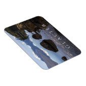 マクドナルド湖、ロッキーショア、山、氷河NP マグネット (右側)