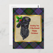マクドナルド藩バッジ&クリスマスポストカードタータンチェック ポストカード (正面/裏面)