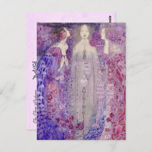 マクドナルド アールヌーボー 三つの香水 ポストカード (正面/裏面)