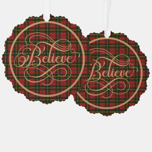 マクドナルド・キングスバーグスコットランドタータンチェッククリスマス オーナメントカード (正面/裏面)