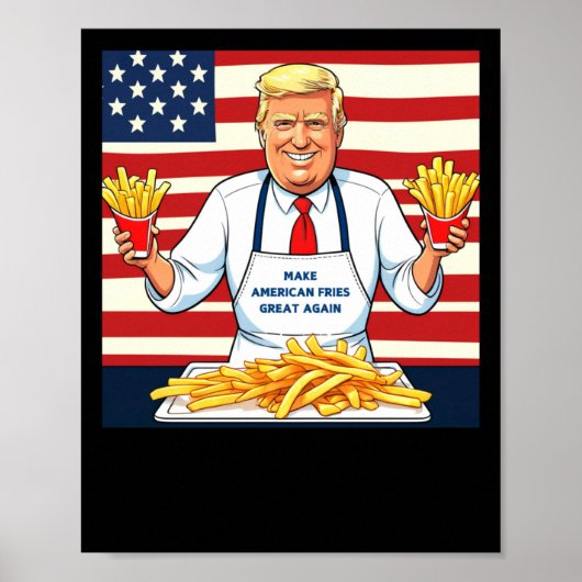マクドナルド・フライを提供するトランプ ポスター (正面)