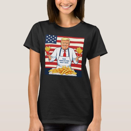 マクドナルド・フライを提供するトランプ Tシャツ (正面)