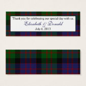 マクドナルド・マクドナルドタータンチェック結婚式の引き出物ラベル (正面&裏面)