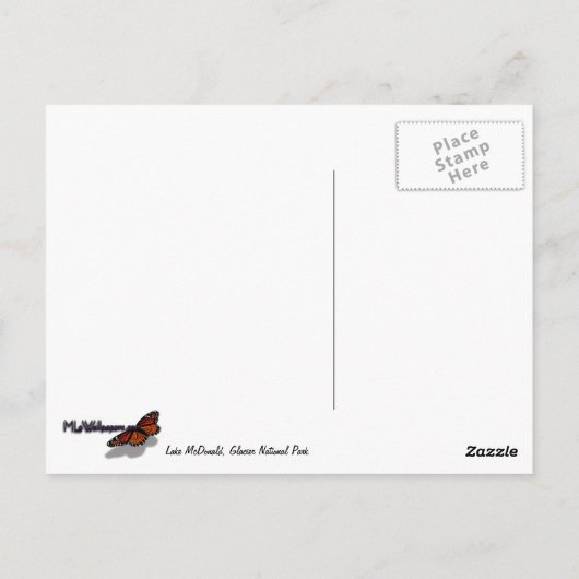 マクドナルドII湖 ポストカード (裏面)