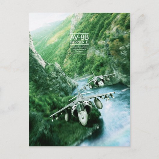 マクドネル・ダグラスAV-8BハリアーIIポストカード ポストカード (正面)