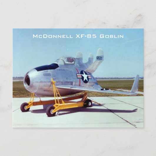 マクドネルXF-85ゴブリン葉書 ポストカード (正面)