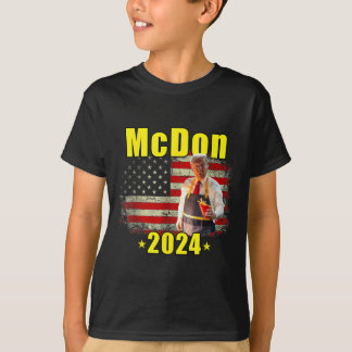 マクドンの面白いドナルド・トランプ フライドポテト フライ 料理 Tシャツ