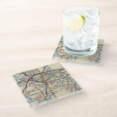 マクナリーアリゾナのヴィンテージ地図 ガラスコースター (アングル)