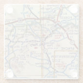 マクナリーアリゾナのヴィンテージ地図 ガラスコースター (裏面)