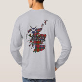 マクファーソンクランバッジとタータンチェック長袖 Tシャツ (裏面)