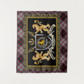 マクファーソンクランバッジ&モットウライオンズ タペストリー (正面)