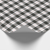 マクファーソンタータンチェック白黒プレイド ラッピングペーパー (角)