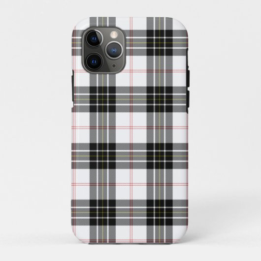 マクファーソンタータンチェック白黒プレイド Case-Mate iPhoneケース (裏面)