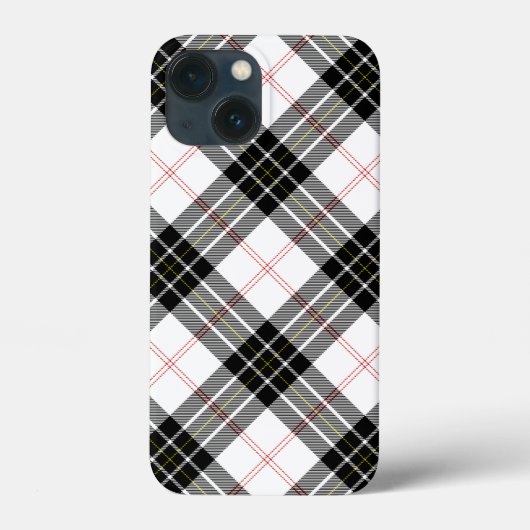 マクファーソンタータンチェック白黒プレイド Case-Mate iPhoneケース (裏面)
