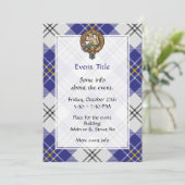 マクファーソン氏族の紋章（ブルーのドレスタータンを背景） 招待状 (スタンド正面)