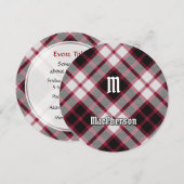 マクファーソン氏族 狩猟用タータン 招待状 (正面/裏面)