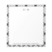 マクファーレインクランタータンチェック格子模様 ノートパッド (正面)