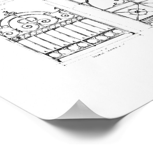 マクファーレンのCaからの鋳鉄門のデザイン ポスター (角)
