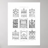 マクファーレンのCaからの鋳鉄門のデザイン ポスター (正面)