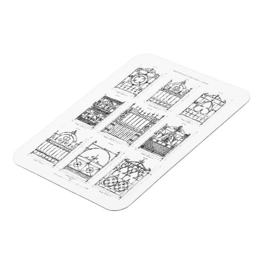 マクファーレンのCaからの鋳鉄門のデザイン マグネット (左側)