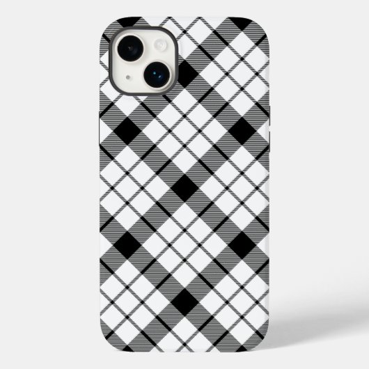 マクファーレンタータンチェック白黒プレイド Case-Mate iPhoneケース (裏面)