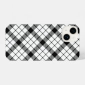 マクファーレンタータンチェック白黒プレイド iPhoneケース (裏面横)