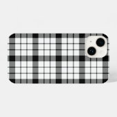 マクファーレンタータンチェック白黒プレイド iPhoneケース (裏面横)