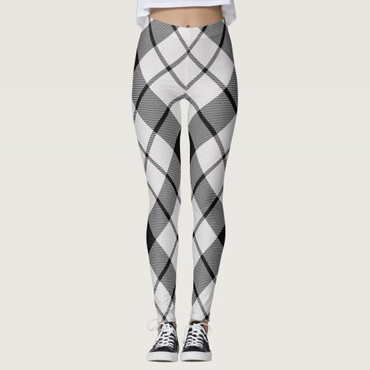マクファーレンプレイドタータンチェックスコティッシュクランパターン レギンス (正面)