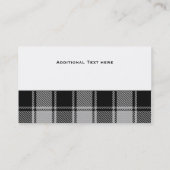 マクフェクラン伝統的タータンチェックプレイドカスタム 名刺 (裏面)
