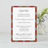 マクベインクランタータンチェックスコティッシュプレイド 招待状 (スタンド正面)