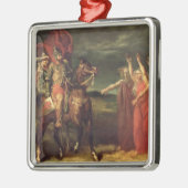 マクベスおよび3人の魔法使い1855年 メタルオーナメント (左)