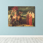 マクベスと三人の魔女， 1855 キャンバスプリント (インサイチュ (ウッドフロア))