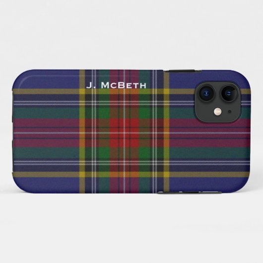 マクベスの一族のタータンチェック格子縞のiPhone 5sケース Case-Mate iPhoneケース (裏面(横))