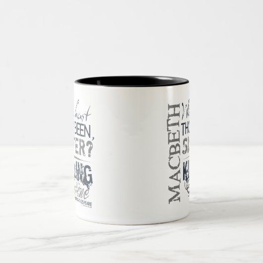 マクベスの殺害のブタの引用文 ツートーンマグカップ (中央)