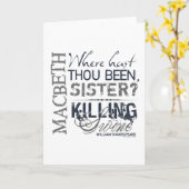 マクベスキリングスワーヌ引用文 カード (黄色い花)