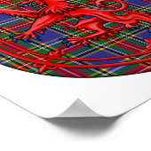 マクベスタータンチェックスコティッシュプリッドライオンラパント ポスター (角)