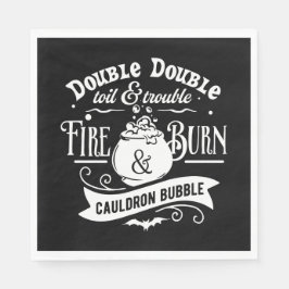 マクベス・ウィッチス魔術タイポグラフィハロウィーン スタンダードランチョンナプキン