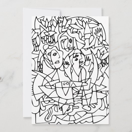 マクベス「三魔女」ノートカード サンキューカード (正面)