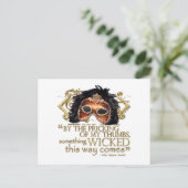 マクベス"何か悪賢い"引用文(金ゴールド版) ポストカード (スタンド正面)