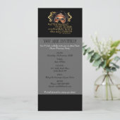 マクベス"何か悪賢い"引用文(金ゴールド版) 招待状 (スタンド正面)