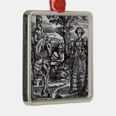 マクベス、Banquoおよび3人の魔法使い メタルオーナメント (右)