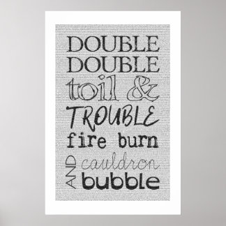 マクベットナイトフル文字ポスター ポスター