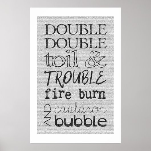 マクベットナイトフル文字ポスター ポスター (正面)