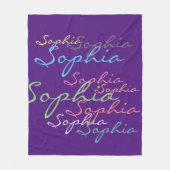 マクモダンミカルスタイリッシュ名前をカスタムするタイポグラフィ フリースブランケット (正面)
