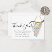 マクラぶら下がったムショップのデコールお礼のノート ノートカード (正面/裏面インサイチュ)