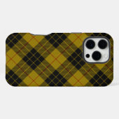 マクラウド タータン イエロー ブラック プリント iPhoneケース (裏面横)