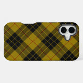 マクラウド タータン 黄色 黒 チェック iPhoneケース (裏面横)