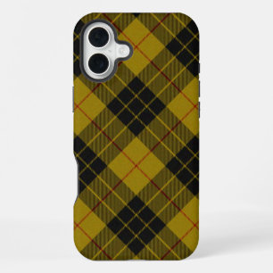 マクラウド タータン 黄色 黒 チェック iPhone 16 PLUSケース