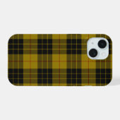 マクラウド タータン 黄色 黒 プレイド iPhone 15ケース (裏面横)